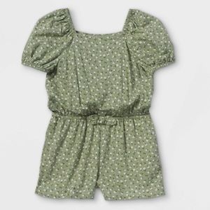 3T Green Floral Romper